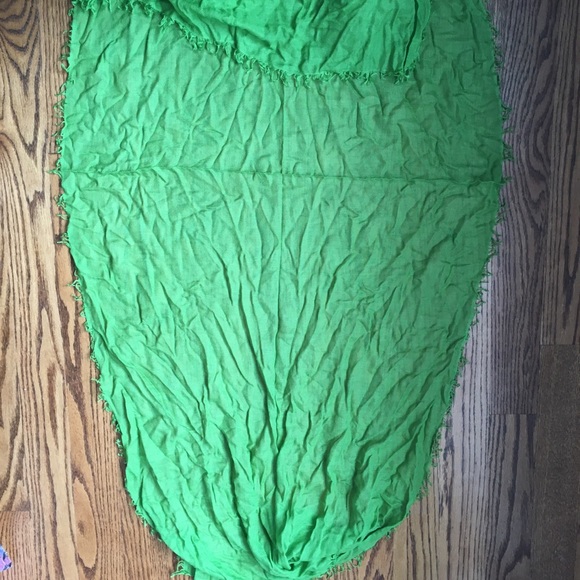 J.CREW Lime Green Pashmina Scarf O/S - Picture 4 of 4